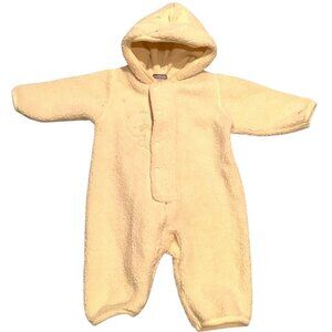 Carters Baby Hooded Yellow Fleece Footless Romper 3-6M With Embroidered Duck